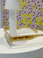 WAITING FOR THE SUN×BASE MARK sunglasses clear beige