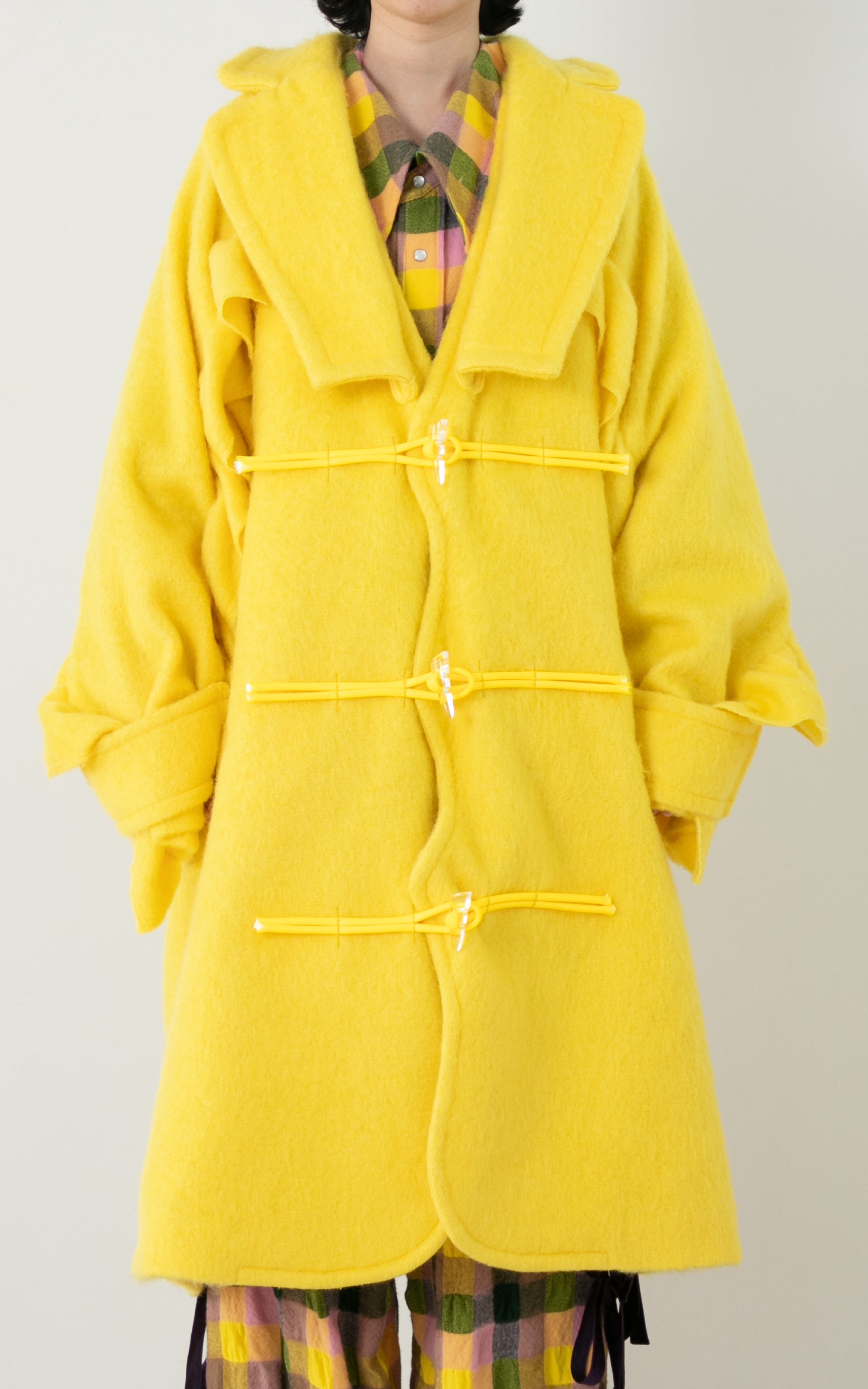 mideal shaggy stand coat ロング コート グリーン mideal shaggy stand coat ロング コート グリーン