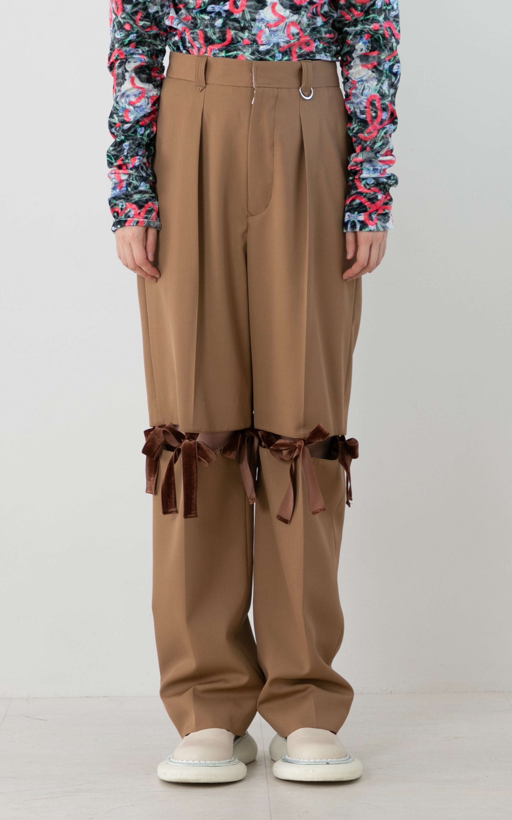 パンツ Rabanne Wool pants Rabanne Satin detailed wool trousers - Black