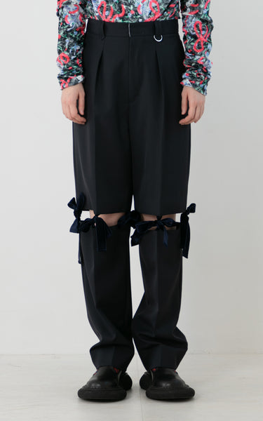 &lt;Pre-order&gt; WOOL RIBBON PANTS