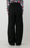 WOOL TUCKED PANTS