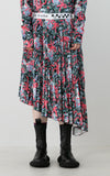 &lt;Pre-order&gt; PRINT VELOR PLEATED SKIRT