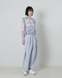 Print Velour Long Sleeve Tee