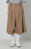 Wool Wide Half Pant