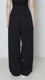Wool Wide Tuck Pant
