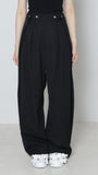 Wool Wide Tuck Pant