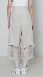Wool Frill Harf Pants