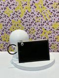 BASE MARK leather coin & card case black×ivory