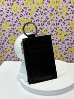 BASE MARK leather coin & card case black