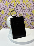 BASE MARK leather coin & card case black