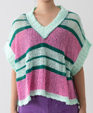 Knit Border Vest