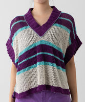 Knit Border Vest