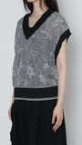 Jacquard Knit Vest　× UnokiFumiko collaboration FABRIC　