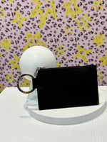 BASE MARK leather coin & card case black