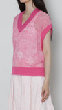 Jacquard Knit Vest　× UnokiFumiko collaboration FABRIC　