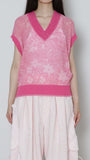 Jacquard Knit Vest　× UnokiFumiko collaboration FABRIC　