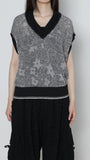 Jacquard Knit Vest　× UnokiFumiko collaboration FABRIC　