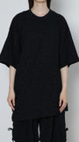 Embroidery Asymmetry Tee　×　UnokiFumiko collaboration FABRIC